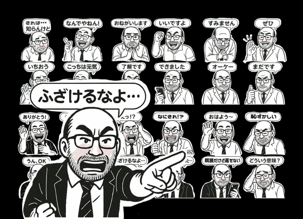 おっさんの毎日愛されスタンプ